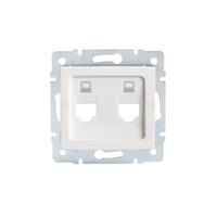 LOGI Adaptér datové zásuvky 2xRJ45 - bílý