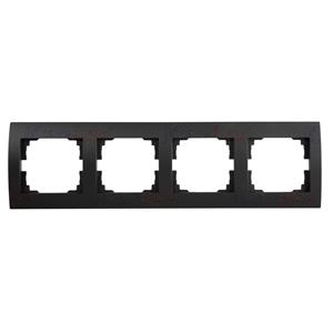 LOGI Čtyřnásobný horizontální rámeček - černá matná