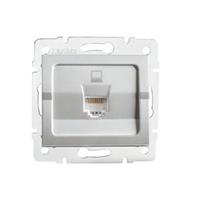 LOGI Datová zásuvka RJ45Cat 5e Jack - stříbrná "