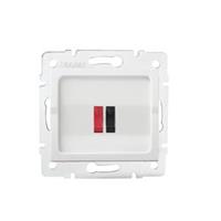 LOGI Reproduktorová zásuvka samostatná - bílá