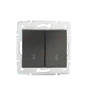 LOGI Schodišťový vypínač dvojitý - 6 + 6 - grafit